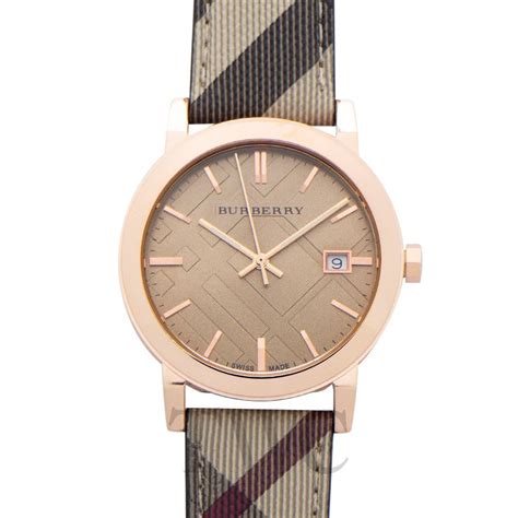 burberry bu9040|Burberry Bu9040 The City Rose Tone Watch in Metallic .